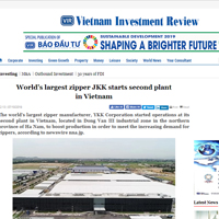 World’s largest zipper YKK starts second plant in Vietnam